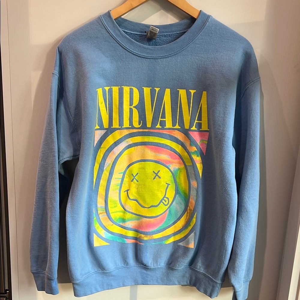 Nirvana Blue Graphic Sweatshirt